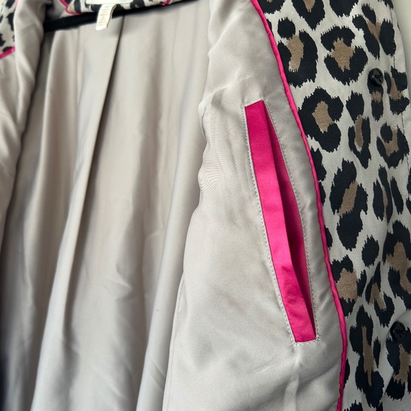 Kate Spade Cotton Blend Leopard Print A-line Coat Women's Size Small Button Up - Picture 8 of 15